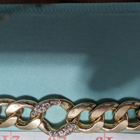 Gold Tone Rhinestone Belt 39.5" - Picture 6 of 8